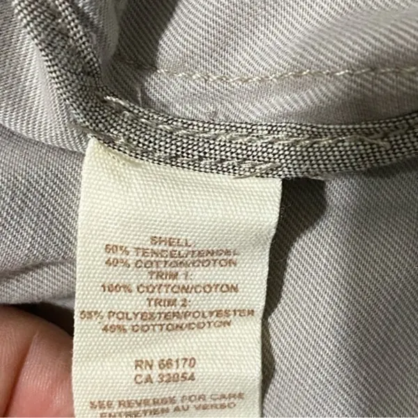 Free People Women’s Size 4 Light Gray Double Breasted Cotton Mini Trench Jacket - Image 6