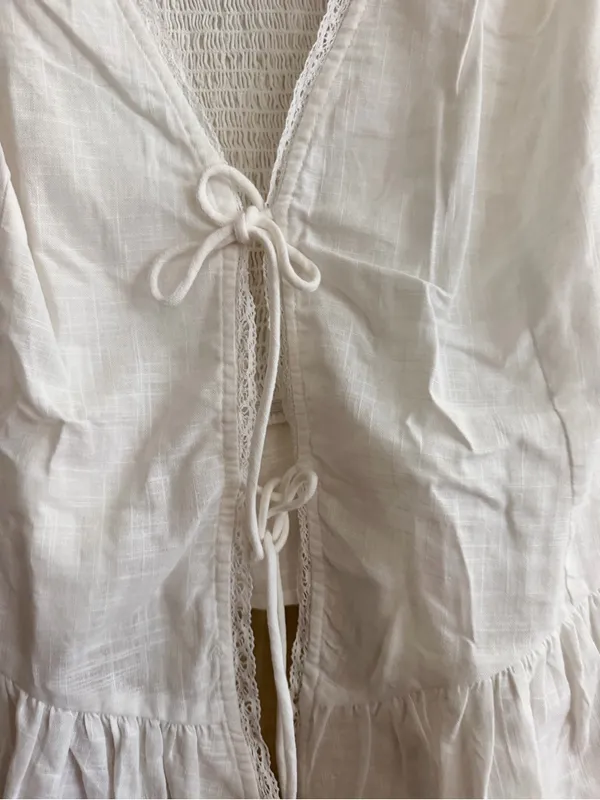 White Sleeveless Tie - Image 2