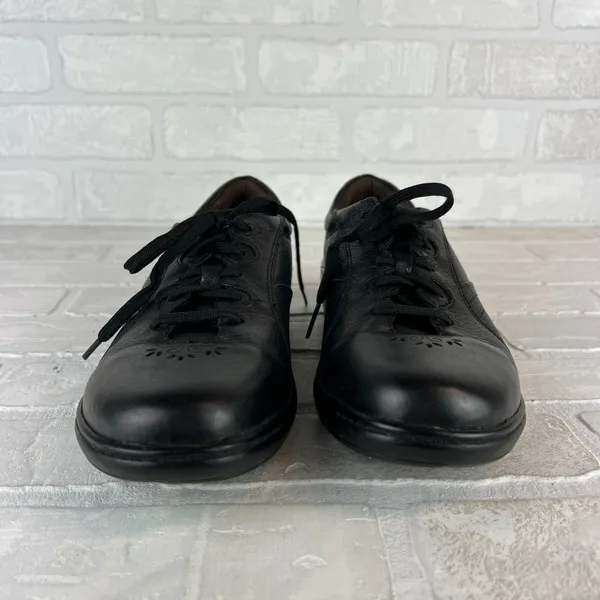 Aravon Duxbury Delilah Shoes Womens 9 B Black Leather Comfort Walking Lace Up - Image 6