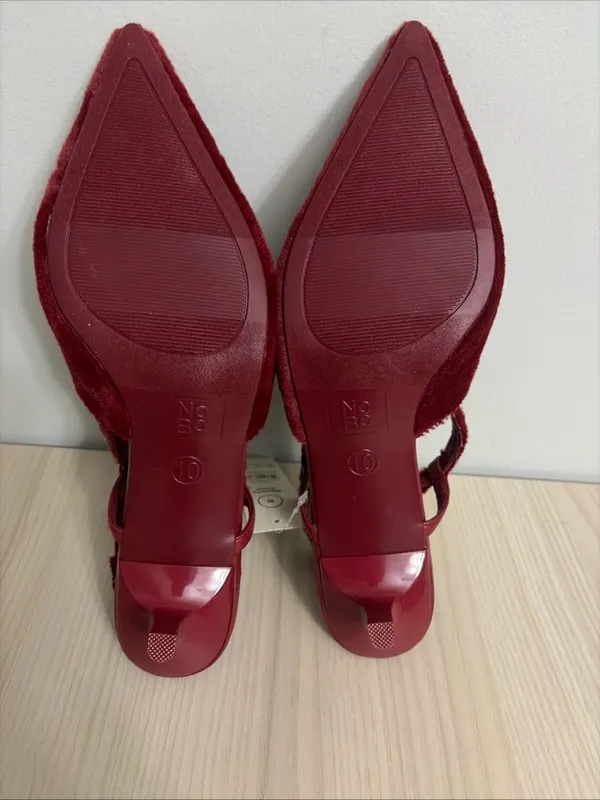 No Boundaries New! Women’s Faux Fur Slingback Kitten Heels Size 10 - Image 8