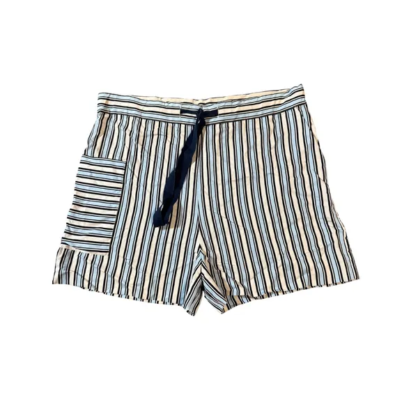 NWOT Chinti & Parker Size 6 Light Blue Cream Navy Midsummer Relaxed Shorts‎ - Image 2