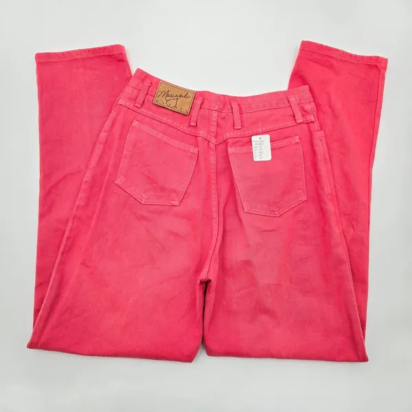 Marigail Mathis Pink Straight‎ Tapered Vintage Y2K Boho Denim Jeans Pants 12 - Image 2