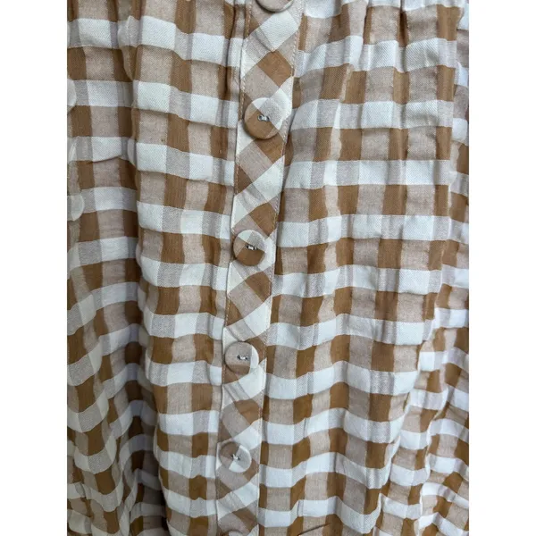 Matilda Jane Annabelle Off Shoulder Gingham Ruffle Sleeve Button Front Size‎ XXL - Image 3