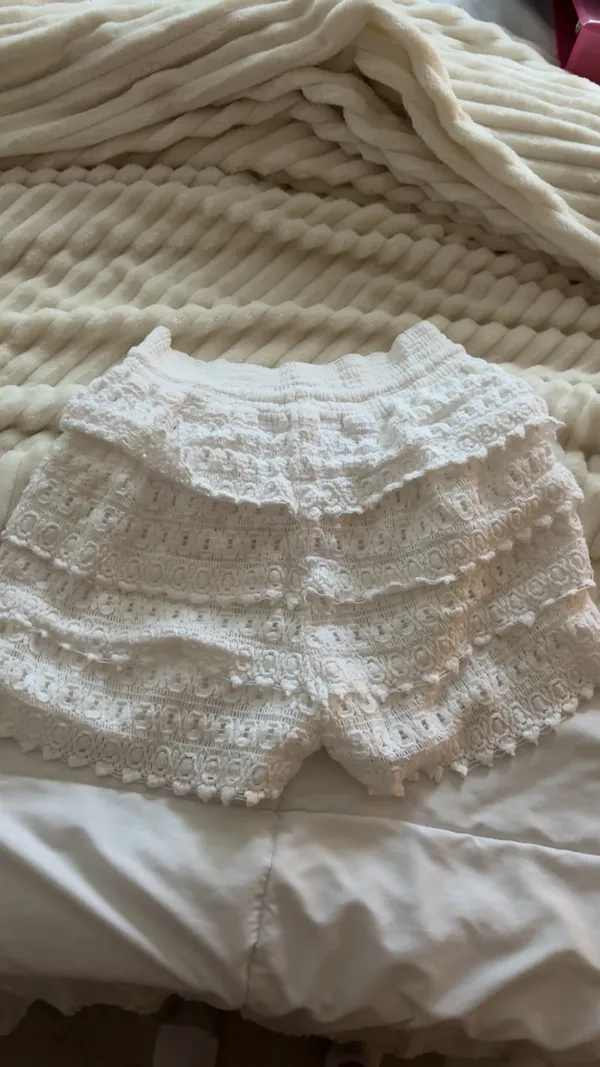 white lace summer shorts - Image 2