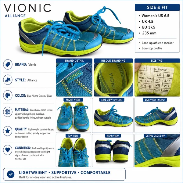 707 Vionic Alliance Sportycore Walking Sneakers Women’s Size 6.5 - Image 13