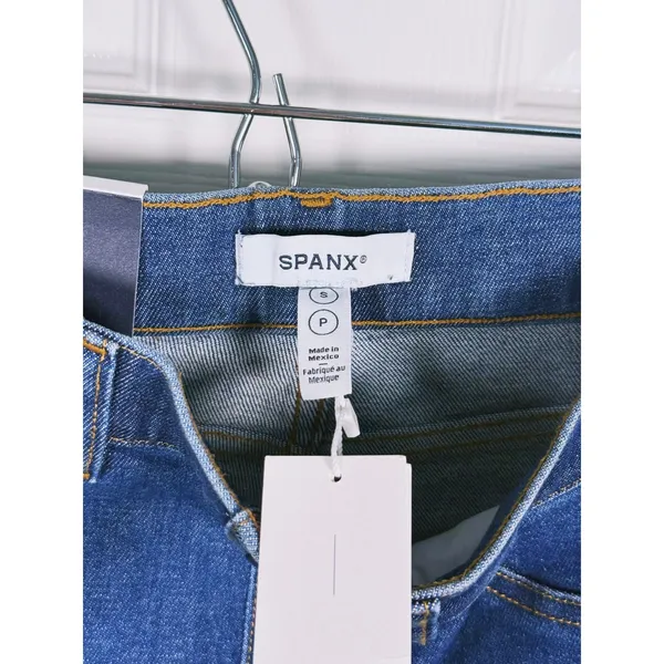NWT SPANX High Rise Wide Leg Jeans A-Line S Blue Denim Casual Classic Retro - Image 4