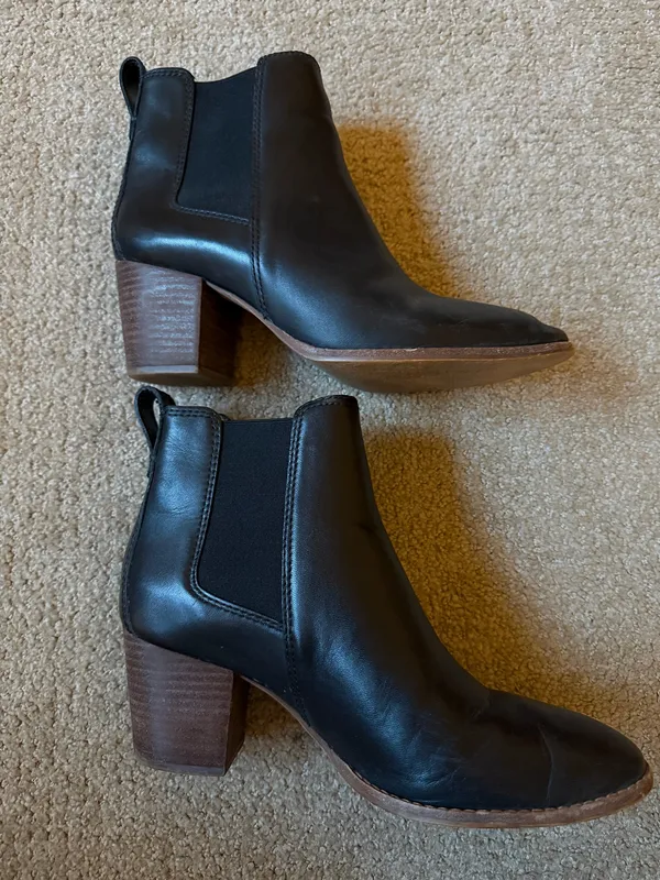 Madewell Regan Ankle Black Leather Booties - Image 3