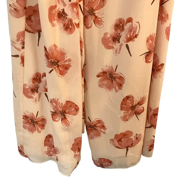 Hutch Modcloth Women's Pink Floral Wrap Dress Size Small - Image 3