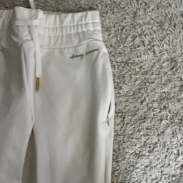 Gymshark X Whitney Simmons Ivory Joggers Size XSmall - Image 3