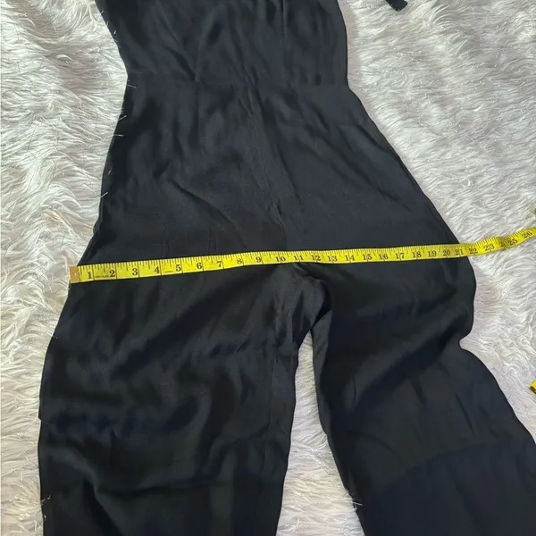 Reformation Black Women’s Adjustable Tie Straps Sleeveless Crop Jumpsuit Size 0 - Image 12