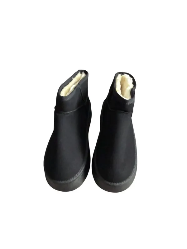SPORT Black Platform Ankle Faux Shearling Lined Boots Size 7.5 NEW NWOB - Image 7