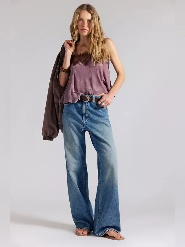 Free People We The‎ Free Women's Tinsley Baggy High Rise Straight Jeans - Image 10