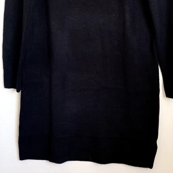 NEW J. Crew Sz M Extra Soft Mockneck Wool Blend Sweater Mini Dress Black‎ BU755 - Image 5