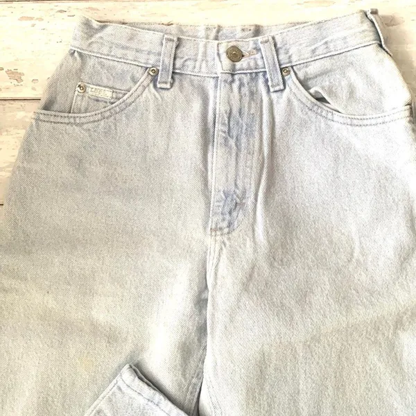 Vintage Lee Size 6 Jeans Women’s High Waisted Denim Light Wash Pants Blue - Image 2