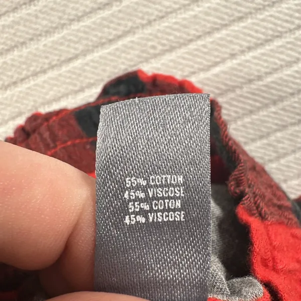 Aerie Women’s Small Red Black Buffalo Plaid Pajama Lounge Jogger Pants - Image 10