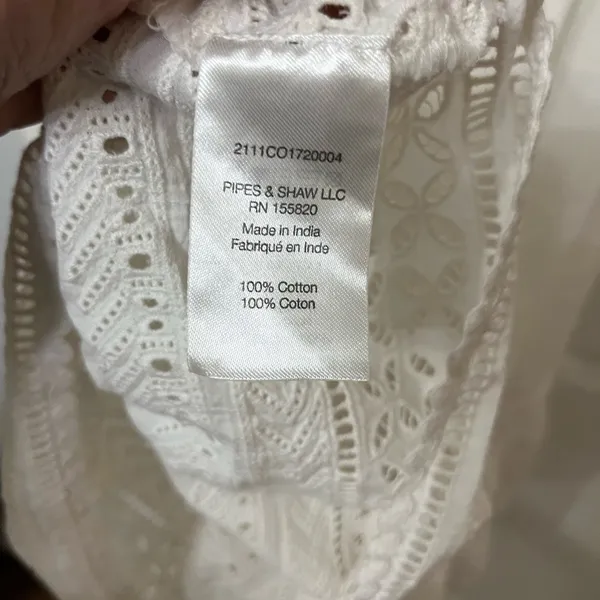 Veronica Beard Lorraine Eyelet Cotton Mini‎ Dress M - Image 8