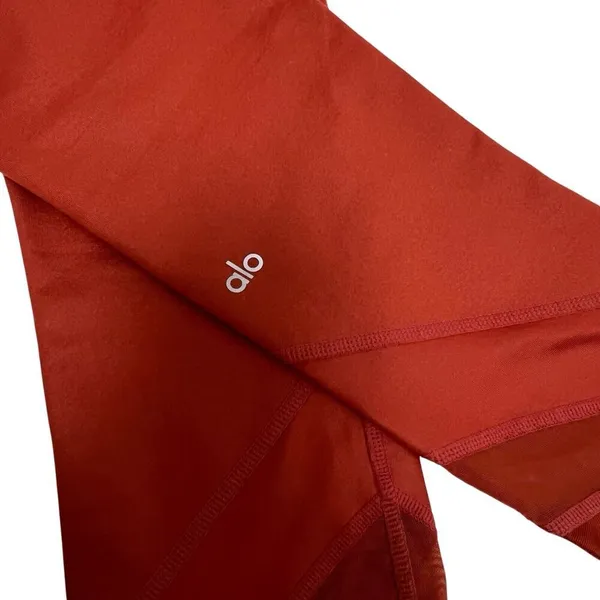 Alo Yoga Sz Medium Edge Sunbaked Capri Airbrush Crop Leggings Burnt Orange Pants - Image 5