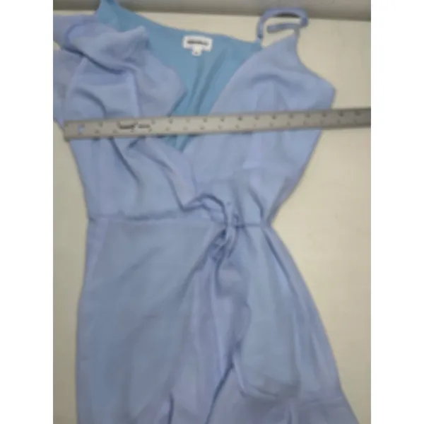 Superdown Areanna Ruffle Wrap Mini Dress In Baby Blue Size XS - Image 7