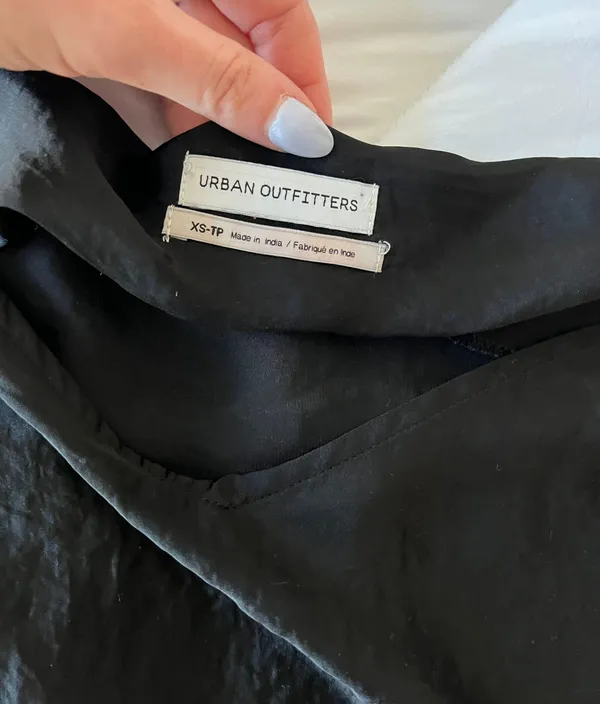 Urban Outfitters Black Silk Cowl Neck Tank - Image 5