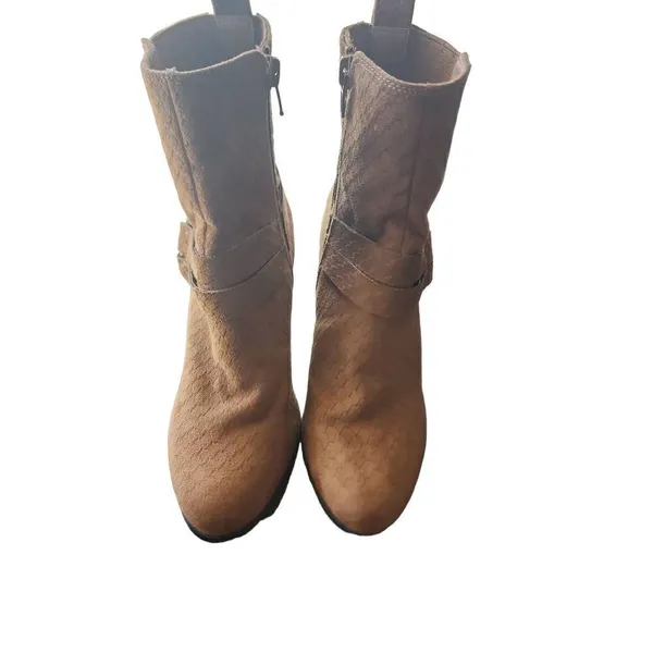 COCONUTS by Matisse Women Brown Suede Zip Up Boots sz 6 Western‎ Coastal Cowgirl - Image 4