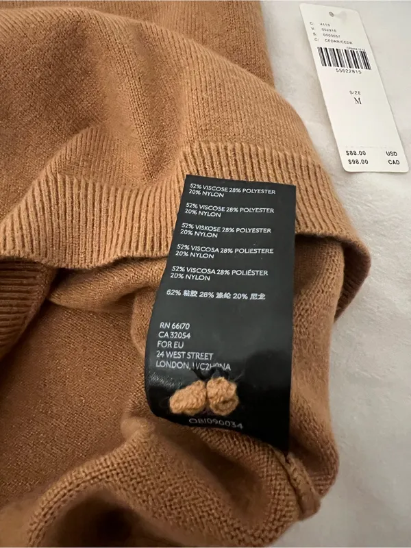 Anthropologie tan knit high neck tank top NWT medium - Image 4