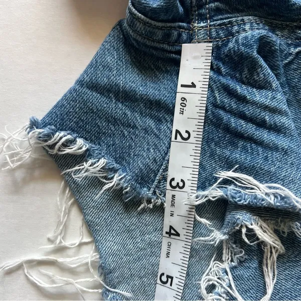 Gap denim button fly high rise cheeky shorts size 0/25 Denim - Image 9