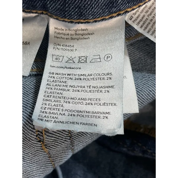 H&M Women's Blue Mid Rise Flared Y2k Bootcut Bell Bottom Denim Jeans Size 4 - Image 6