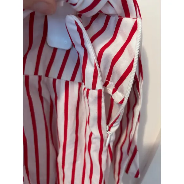 Vintage Forever Medium Red White Striped Mini Skirt Made USA Coquette Twee - Image 4