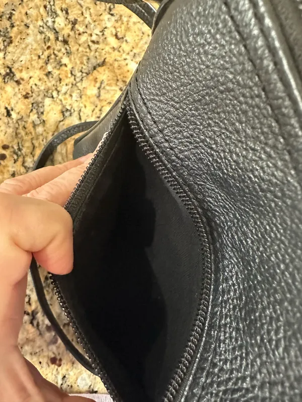 Talbots Leather Crossbody Black Bag - Image 6
