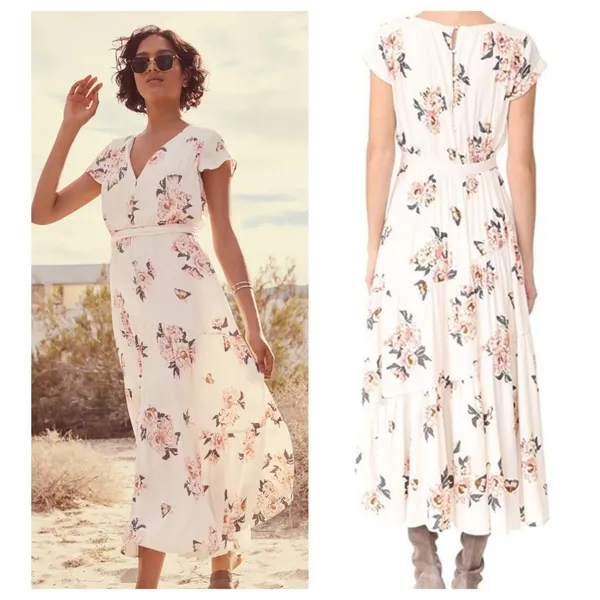 FREE PEOPLE All I Got Printed Floral Maxi Dress Size 4 - Image 14