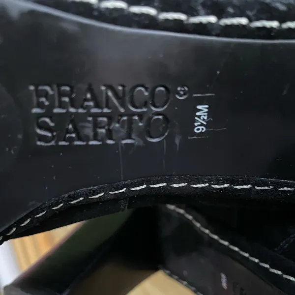 Franco Sarto EMA Women Black Suede/Leather Mid Calf Boots Sz 9.5 - Image 2