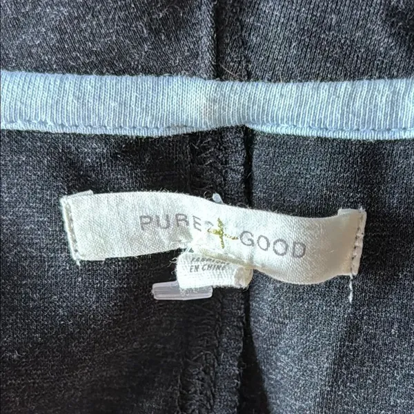 Anthropologie Tara Jacquard Hoodie‎ Zip Sweatshirt Gray Black Hooded Size Medium - Image 2