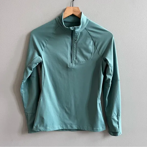 Merrell SelectWick 1/4 Zip Pullover Running Jacket Long Sleeve Shirt Sage Green - Image 3