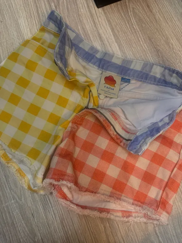 Farm Riobuffalo check Jean shorts - Image 2