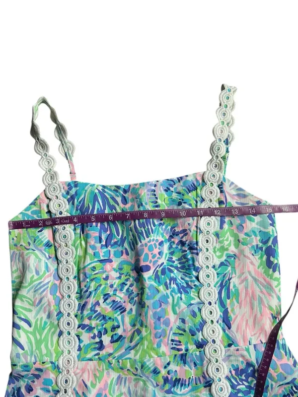 Lilly Pulitzer Jesse Romper Shell of a Party Floral Scallop-Trim Short Size 6 - Image 5