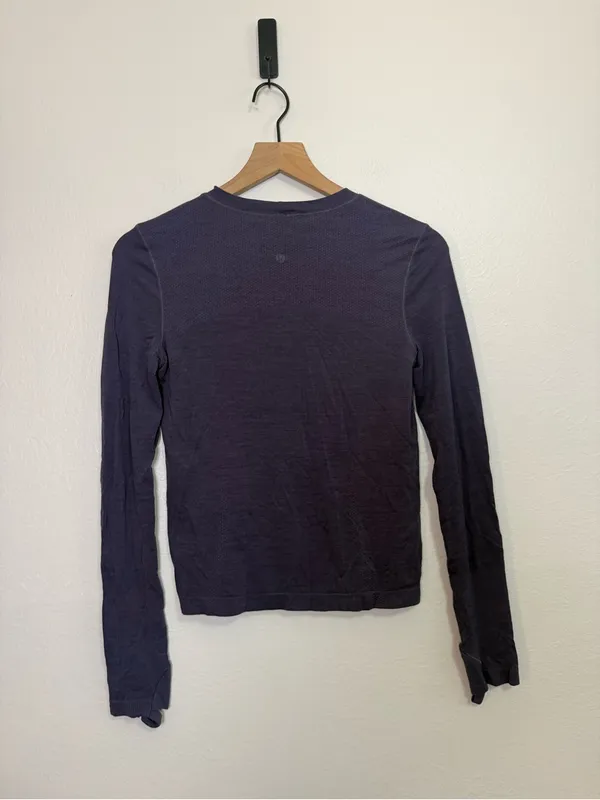 Lululemon Swiftly Wool Long-Sleeve Shirt *Waist Length Nightfall / Nightfall - Image 5