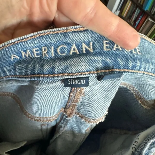 American Eagle 4 super hi-rise baggy straight distressed jeans - Image 2