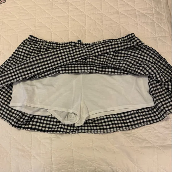Wild fable black gingham ruffle skort - Image 3