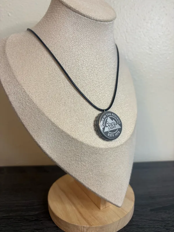 Handmade Coors Light Bottle Cap Necklace - Image 3