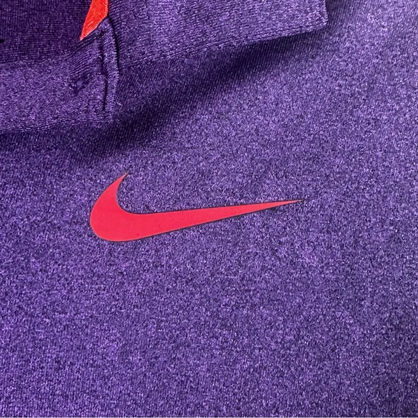 Women's Nike Golf Purple Button Down Polo Shirt - Image 3