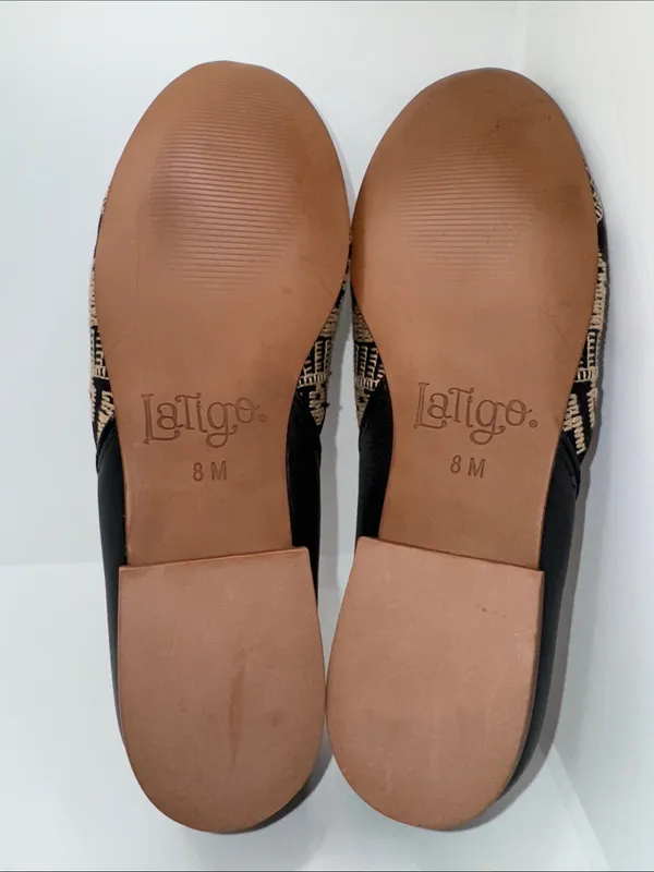 LATIGO For Anthropologie ‘Alba’ Embroidered d’Orsay Loafer Flats Women’s 8 Boho - Image 11