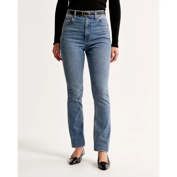 Abercrombie & Fitch Ultra High Rise 90s Slim Straight Jean NWT SIZE 31/12S - Image 2