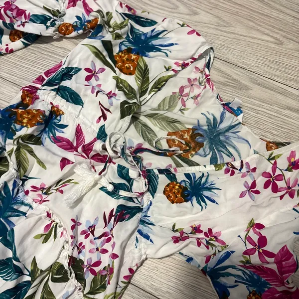 Blue Island Beach Dress Cover-Up floral - Image 2