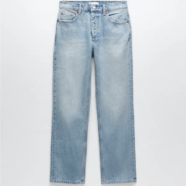 Zara Straight Fit High Rise regular Length jeans size 8 ( 4365/361) - Image 15