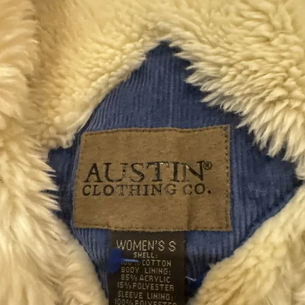 Austin CLOTHING Co corduroy Sherpa Jacket Size S Women’s - Image 10