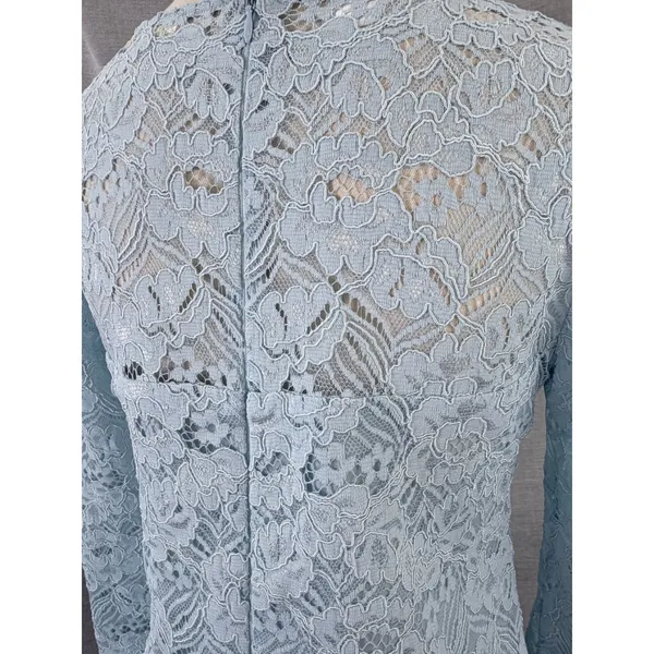 Shoshanna‎ Rae Baby Blue Lace Shift Midi Dress 3/4 Sleeve Size 6 - Image 8