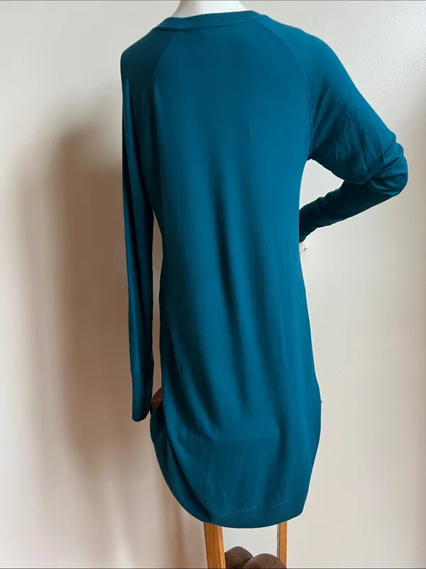Athleta Teal Long Sleeve Shift Dress - Image 4