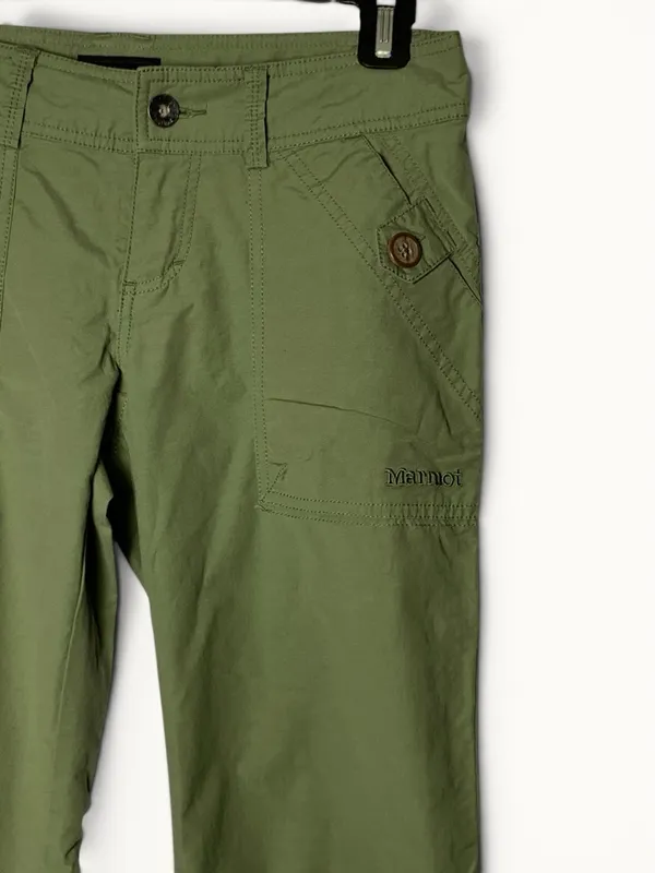 Marmot Womens Roll Tab Hiking Pants Size 6 Green Convertible Outdoor Trail - Image 6