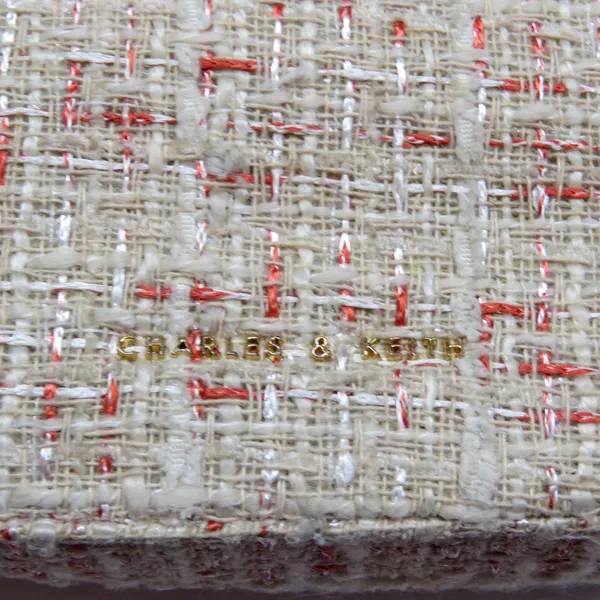 Charles & Keith Cream Tweed Asymmetrical Shoulder Bag - Image 8