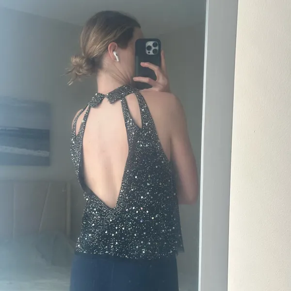 Anthropologie Sequin High Neck Tank Top - Image 7